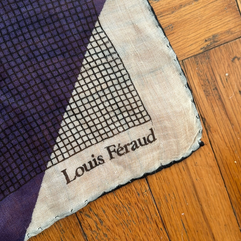 Vintage Louis Feraud Cashmere And Silk Scarf